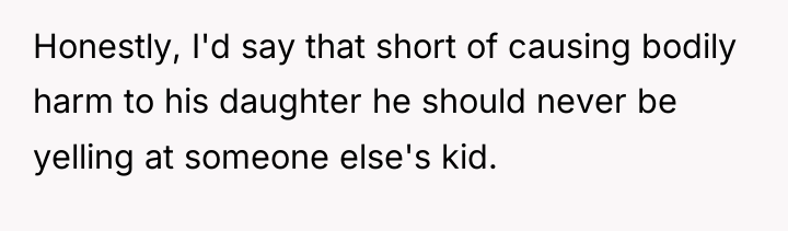 Honestly, I'd say that short of causing bodily harm to...