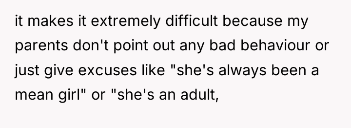it makes it extremely difficult because my parents don't point...