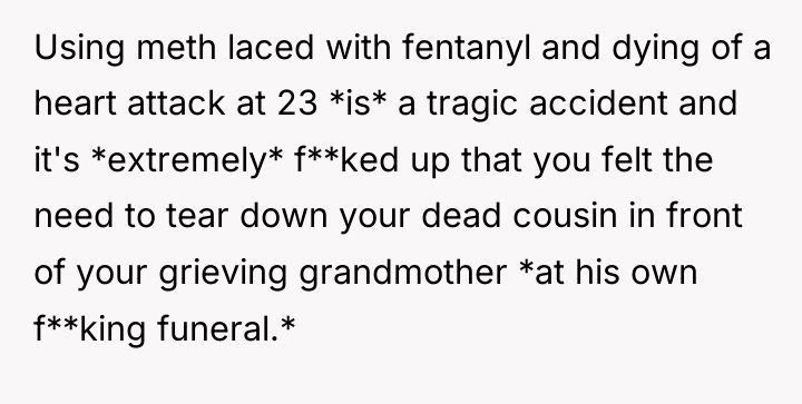 Using meth laced with fentanyl and dying of a heart...