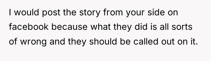 I would post the story from your side on facebook...