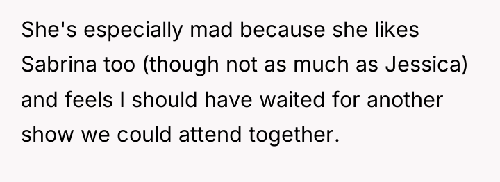 She's especially mad because she likes Sabrina too (though not...