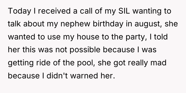 Today I received a call of my SIL wanting to...