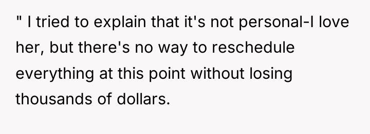 " I tried to explain that it's not personal-I love...