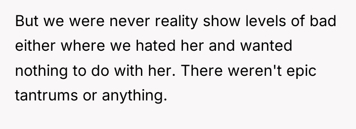 But we were never reality show levels of bad either...