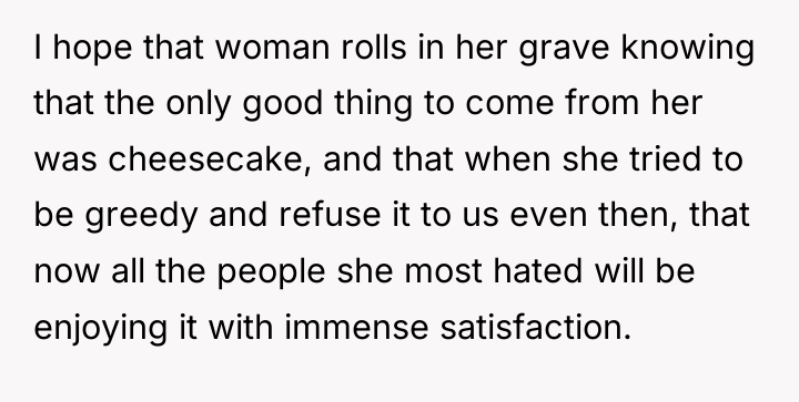 I hope that woman rolls in her grave knowing that...