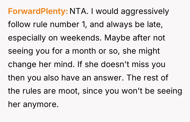 ForwardPlenty NTA. I would aggressively follow rule number 1, and...