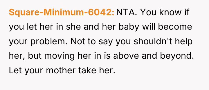 Square-Minimum-6042 NTA. You know if you let her in she...