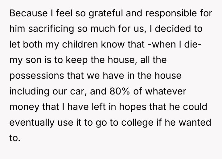 Because I feel so grateful and responsible for him sacrificing...