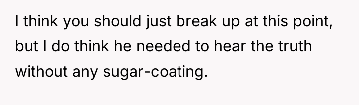 I think you should just break up at this point,...