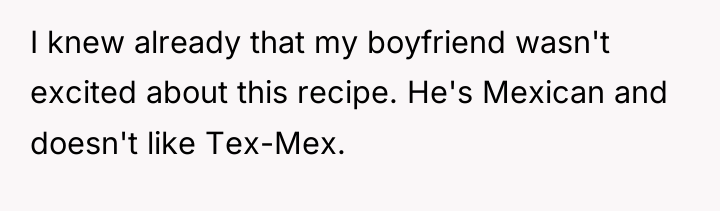 I knew already that my boyfriend wasn't excited about this...
