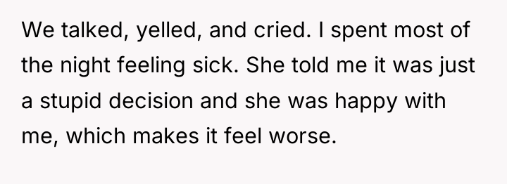 We talked, yelled, and cried. I spent most of the...