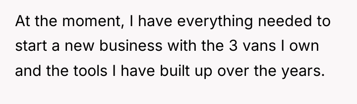 At the moment, I have everything needed to start a...