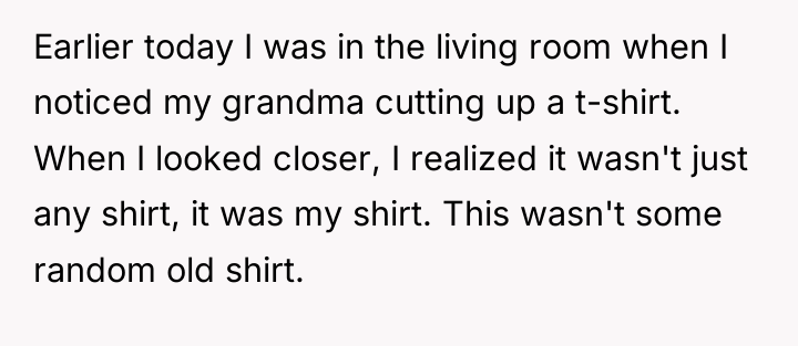 Earlier today I was in the living room when I...