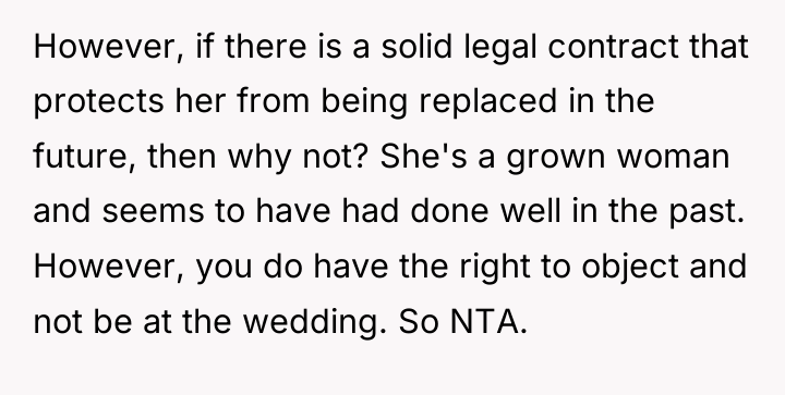 However, if there is a solid legal contract that protects...