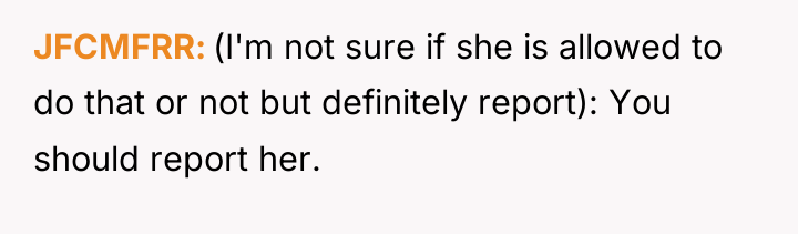 JFCMFRR (I'm not sure if she is allowed to do...