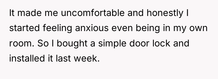 It made me uncomfortable and honestly I started feeling anxious...