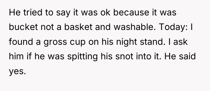 He tried to say it was ok because it was...