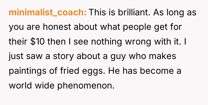 minimalist_coach This is brilliant. As long as you are honest...