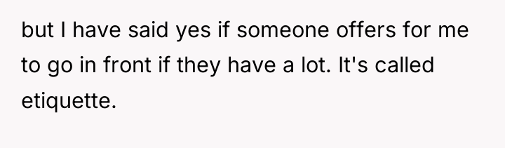 but I have said yes if someone offers for me...
