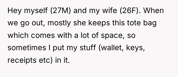 Hey myself (27M) and my wife (26F). When we go...