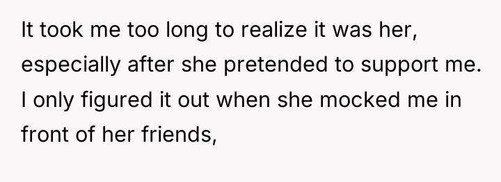It took me too long to realize it was her,...