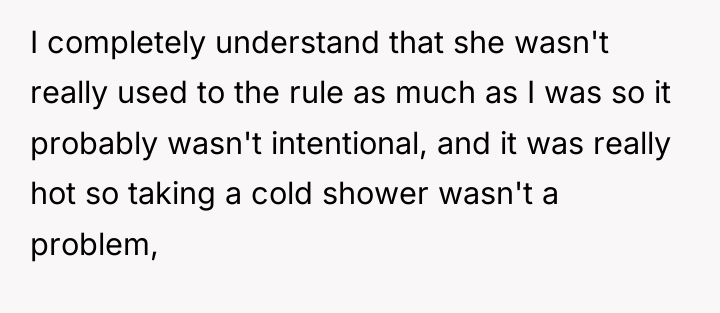 I completely understand that she wasn't really used to the...