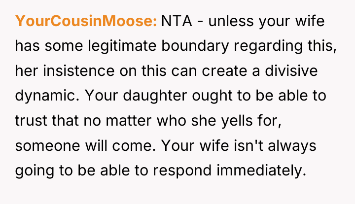YourCousinMoose NTA - unless your wife has some legitimate boundary...