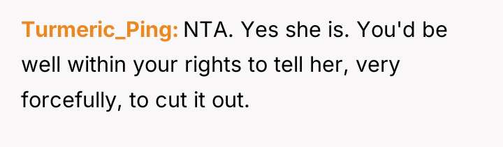 Turmeric_Ping NTA. Yes she is. You'd be well within your...