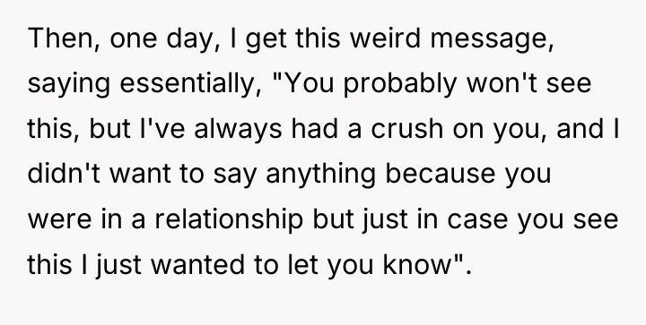 Then, one day, I get this weird message, saying essentially,...