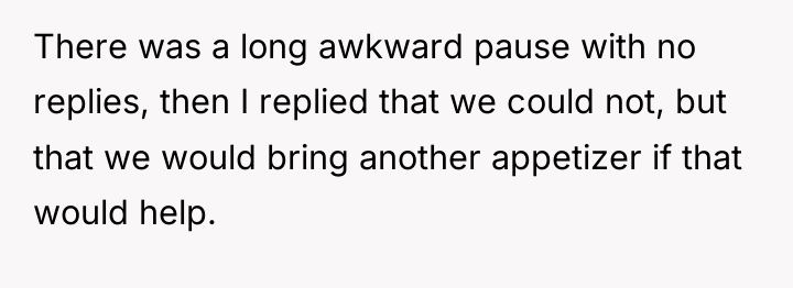 There was a long awkward pause with no replies, then...