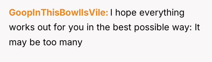 GoopInThisBowlIsVile I hope everything works out for you in the...