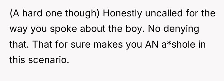 (A hard one though) Honestly uncalled for the way you...