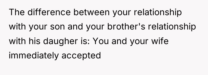 The difference between your relationship with your son and your...