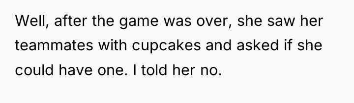 Well, after the game was over, she saw her teammates...
