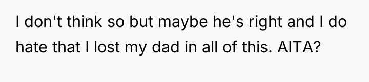 I don't think so but maybe he's right and I...