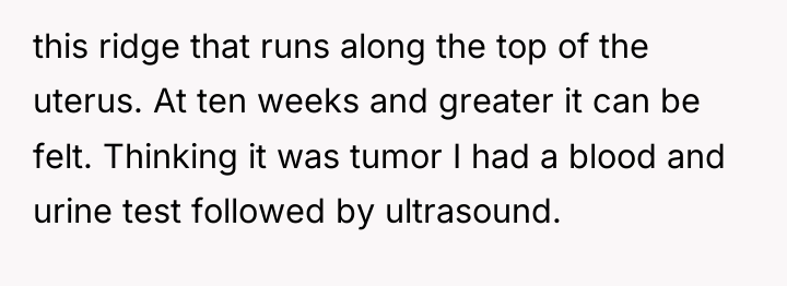 this ridge that runs along the top of the uterus....