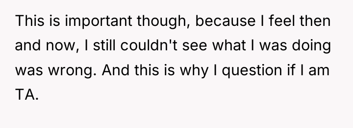 This is important though, because I feel then and now,...