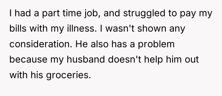 I had a part time job, and struggled to pay...