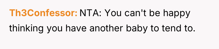 Th3Confessor NTA: You can't be happy thinking you have another...