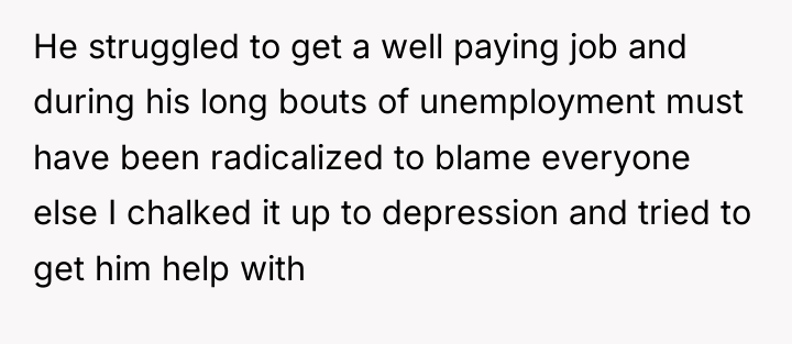He struggled to get a well paying job and during...