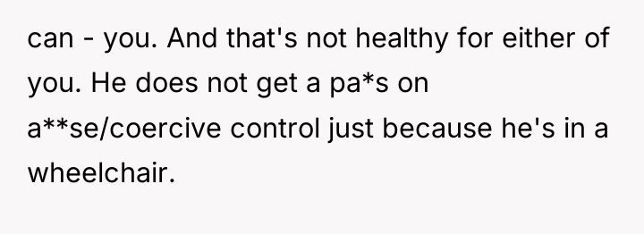 can - you. And that's not healthy for either of...