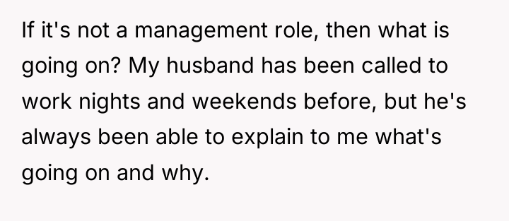 If it's not a management role, then what is going...