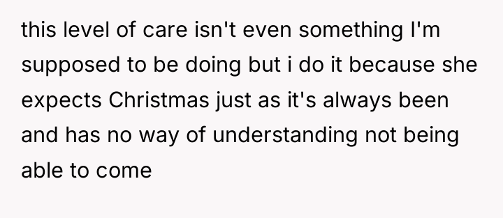 this level of care isn't even something I'm supposed to...