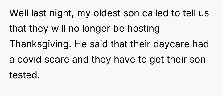Well last night, my oldest son called to tell us...