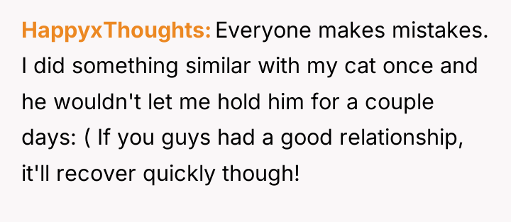 HappyxThoughts Everyone makes mistakes. I did something similar with my...