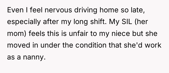 Even I feel nervous driving home so late, especially after...