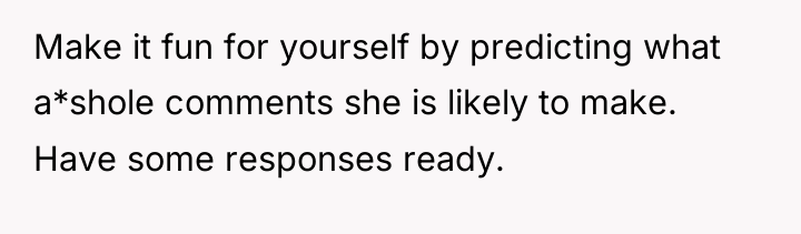 Make it fun for yourself by predicting what a*shole comments...