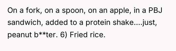On a fork, on a spoon, on an apple, in...