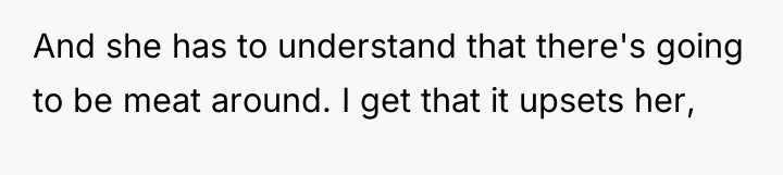 And she has to understand that there's going to be...