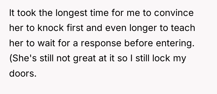 It took the longest time for me to convince her...